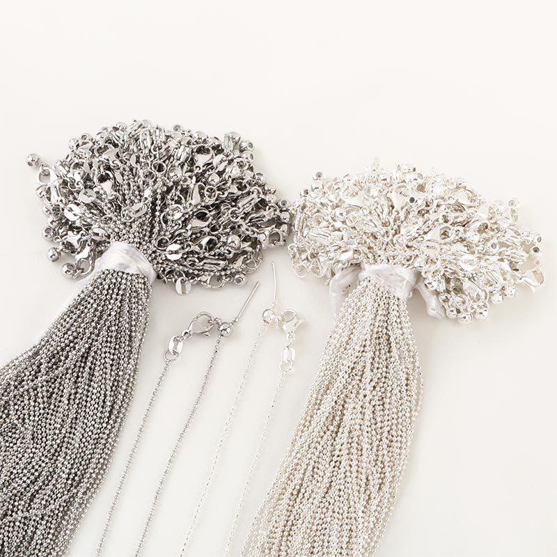 Schmuck Halskette Zubehör Kupferplattiert Universell Verstellbare Kette DIY Anhänger Halskette Karabinerkette Flash Perlen Armband Zubehör