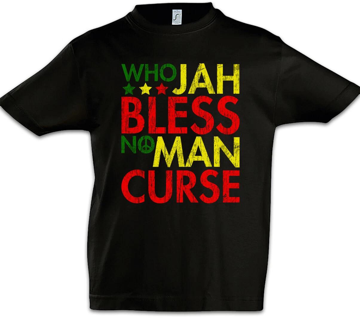 Who Jah Bless No Man Curse Kids Boys kids boys T-Shirt Rasta Rastafarian Ska Reggae Lion 100
