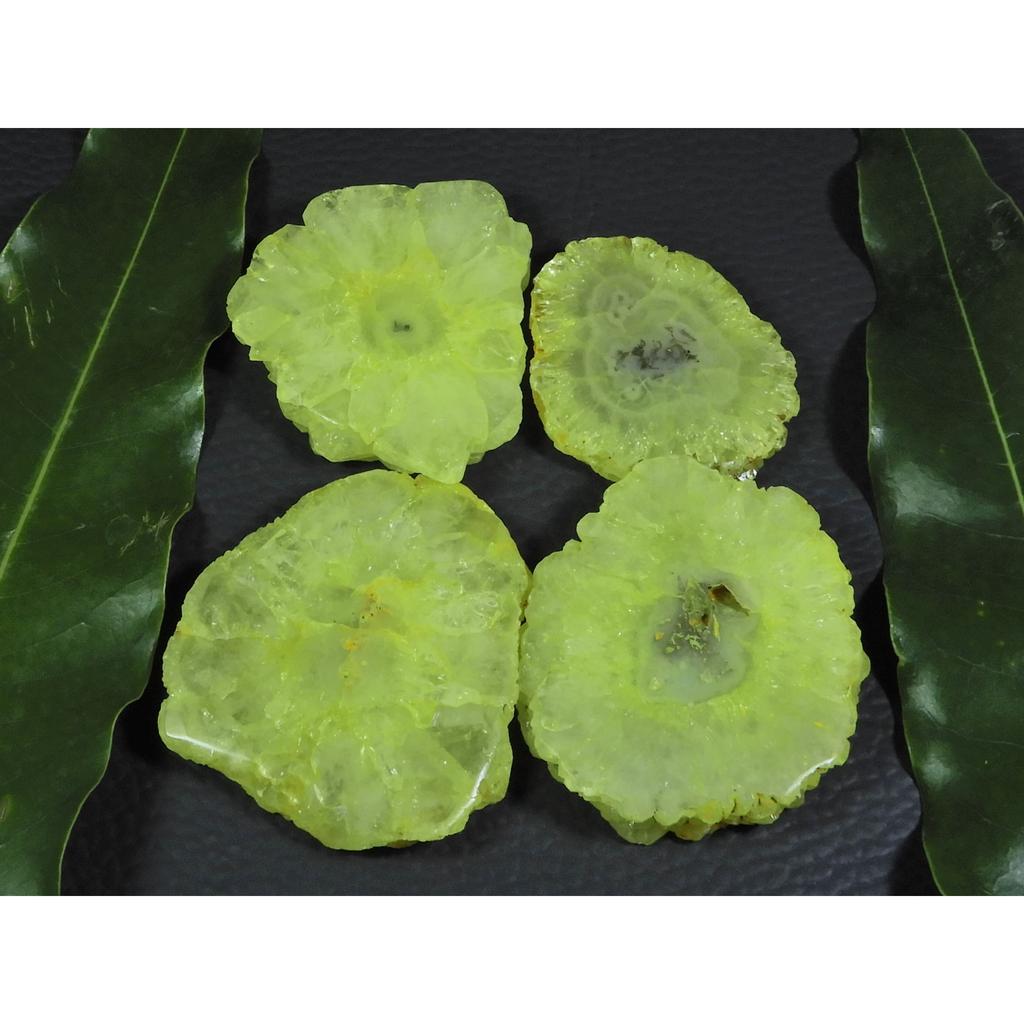 290Cts. Dyed Solar Durzy Agate 4Pcs Crystal Loose Gemstone Lot 28X33-32X40MM A-221