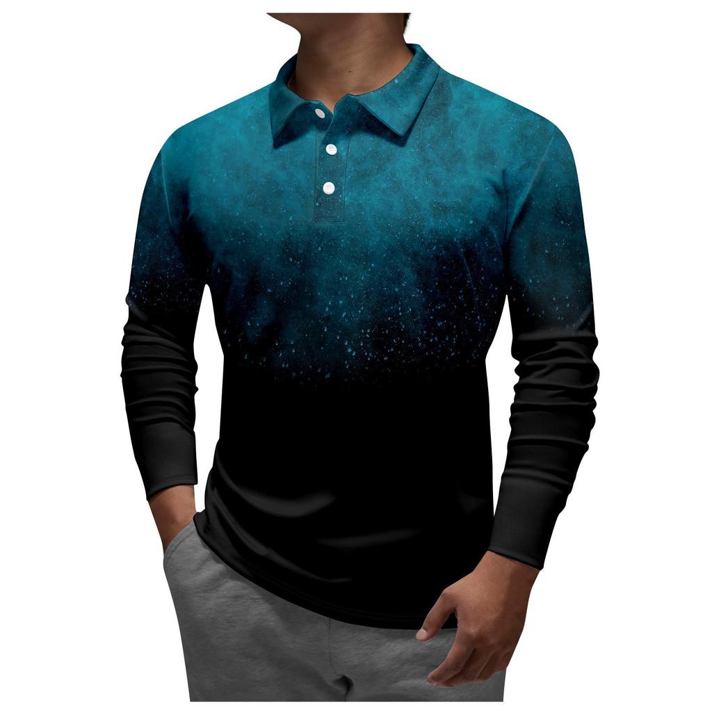 Elegante polo a maniche lunghe con dettagli a righe, perfetta per l'abbigliamento casual di tutti i giorni.