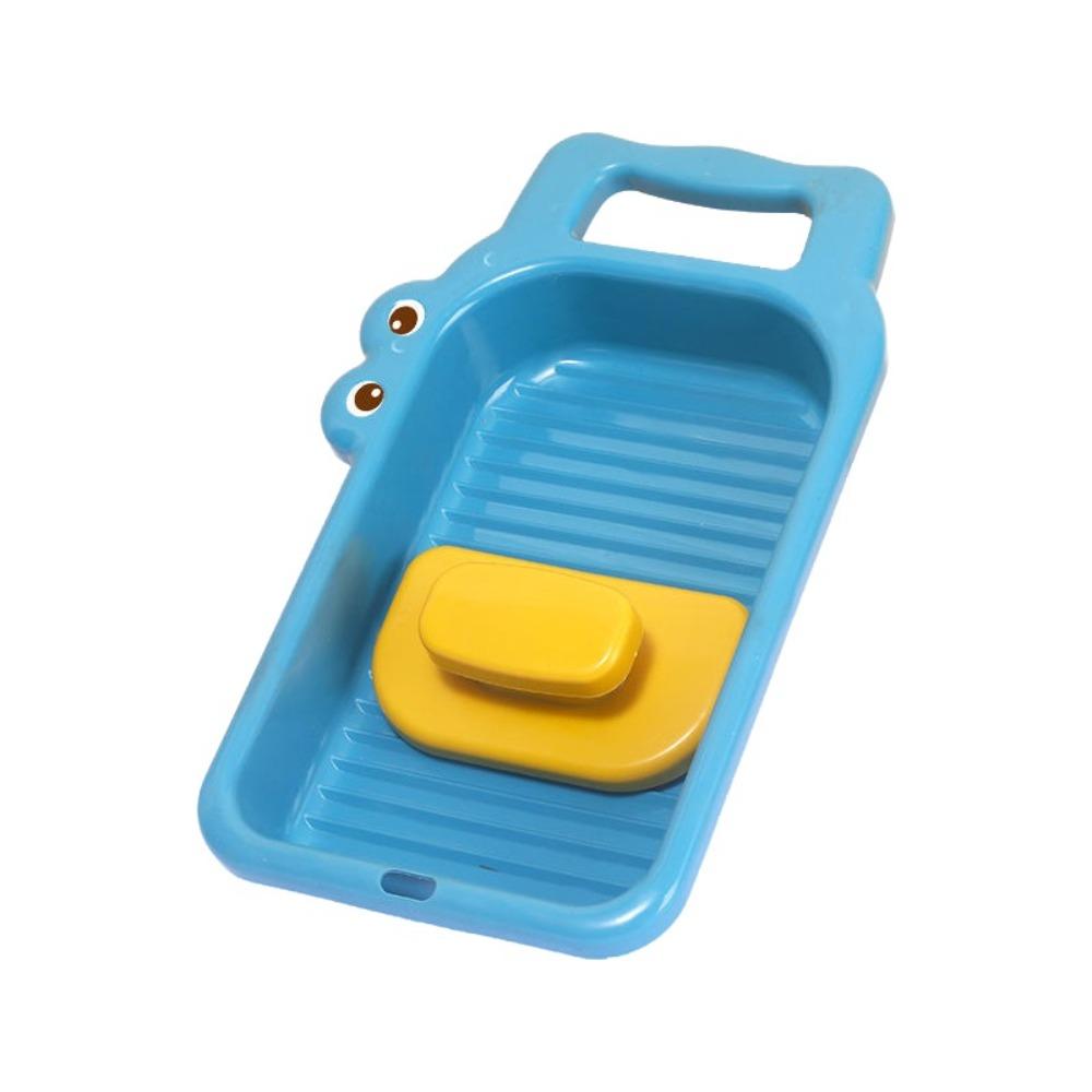 Plastic Integrated Clothes Washboard Anti-slip Lovely Washing Board  Home Dormi Laundry синий