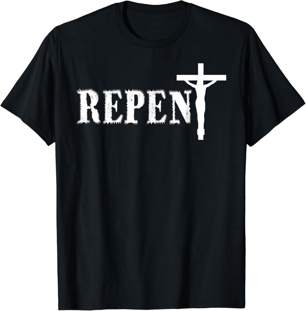 NEW LIMITED Repent Jesus Religious Gift Idea Premium Tee T-Shirt S-5XL Unisex T-Shirt