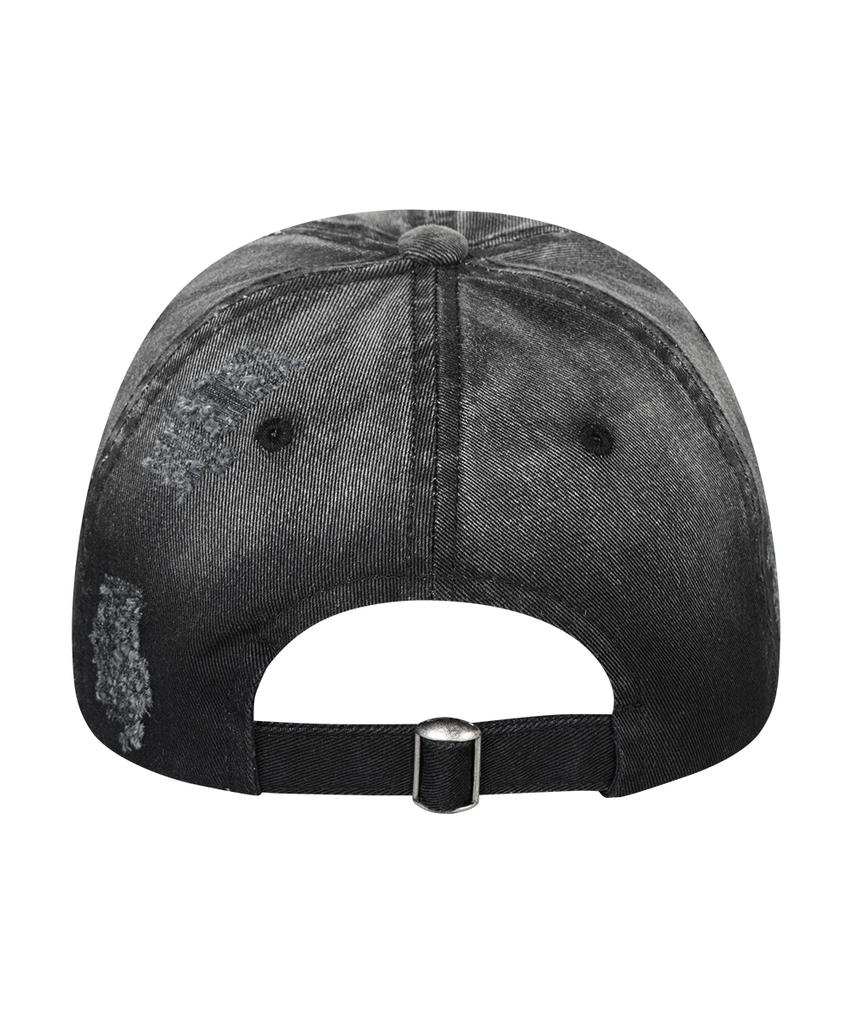 MAHAGRID Washed Metal Logo Ball Cap Black(Mg2Esmab38A)