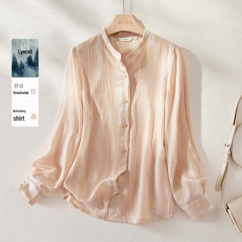 IHIMI Women s Lightweight Textured Blouse XL светло-оранжевый