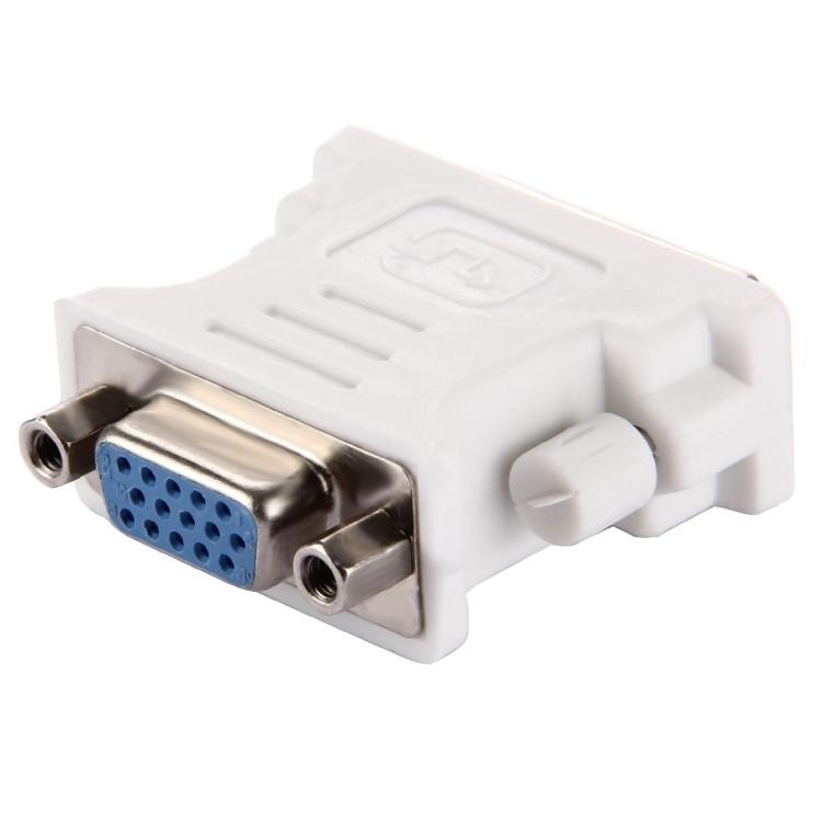 DVI 24+1 Pin Male To VGA 15Pin Female Adapter(White)