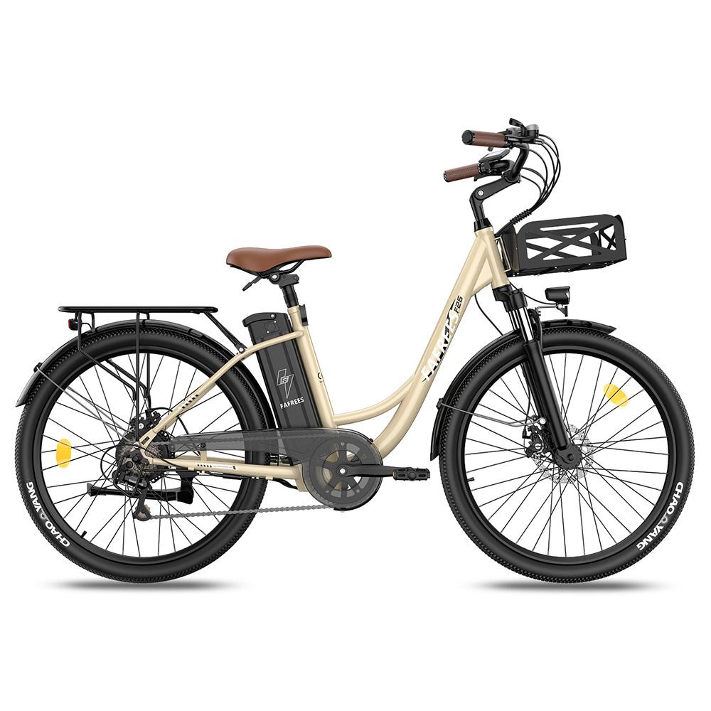 City Electric Bike FAFREES 26" 250W Motor 36V 20.3AH Max Range 200Km Load 120Kg 7 Speed F26 Lasting