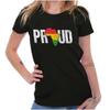 Proud African Flag Africa Country Outline Womens Top Junior Graphic Tee