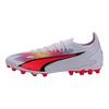 Puma Ultra Ultimate Composite Ground MG (Rubber Short Studs) Artificial Turf Fabric Soccer Shoes Unisex Soccer Shoes White Red 107506-01