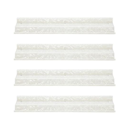 1/4Pcs American Mahjong Rack with Pusher, Non-slip Acrylic Mah Jongg Tile Holder & Pusher Bar, Mahjong Accessories for Home & Party Play