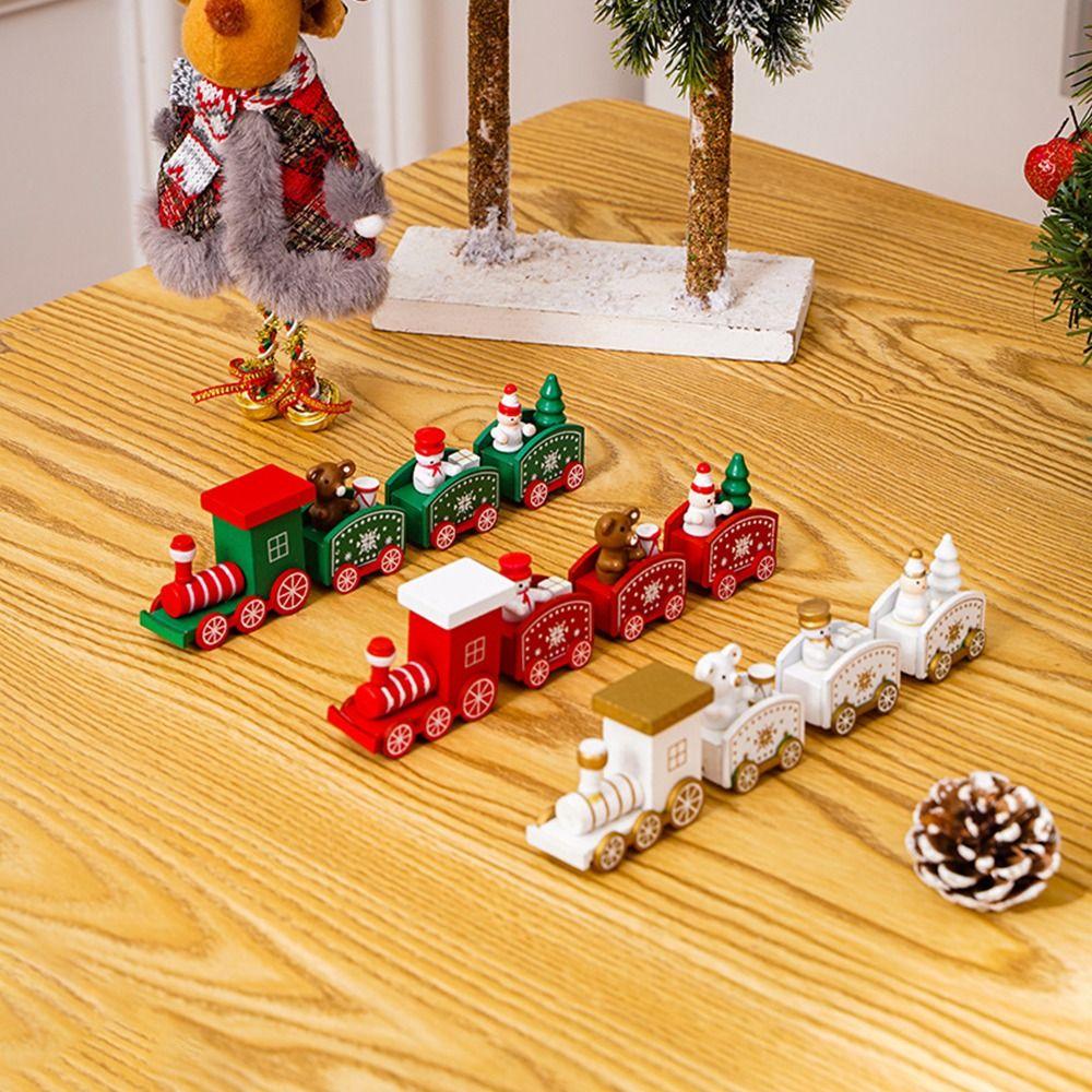 Cartoon Animal Christmas Train Multicolor Mini Christmas Tree Train Ornament