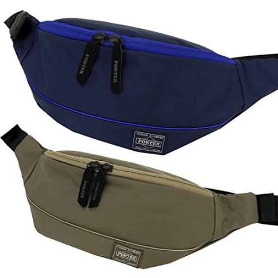 Yoshida Bag Girl Mousse Body Bag Waist Bag L Size Navy [Porter] 751-18181 (3. (50))