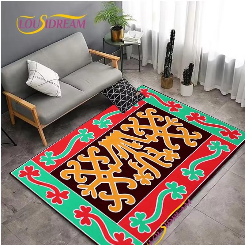 Vintage Floral Pattern Carpet for Living Room Bedroom Coffee Rug Kitchen Table Door Kids Unslip Floor Mat Birthday Gift