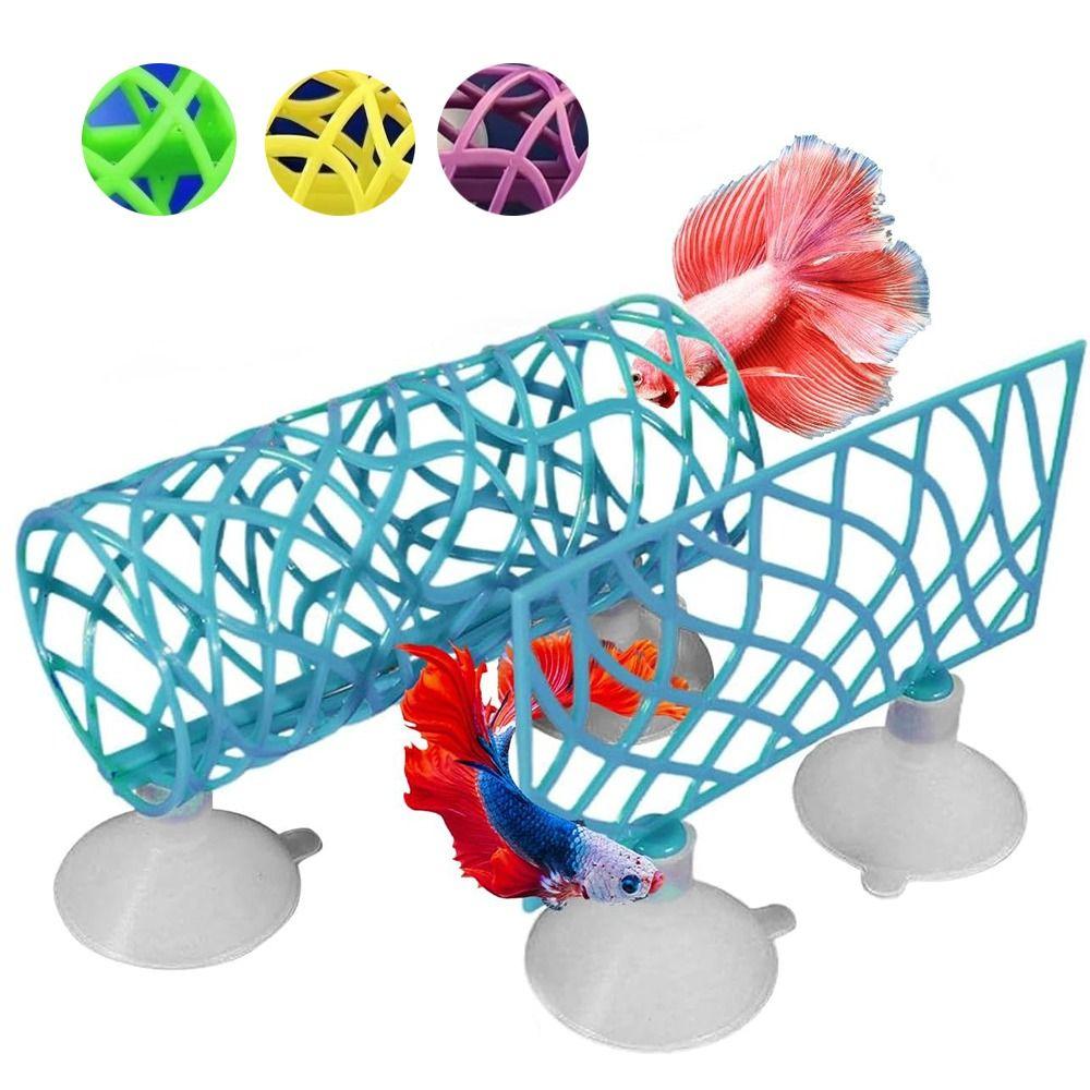 Plastic Betta Fish Hideout Cave Small Hole Fighting Fish Resting Tunnel  Aquarium Accessories