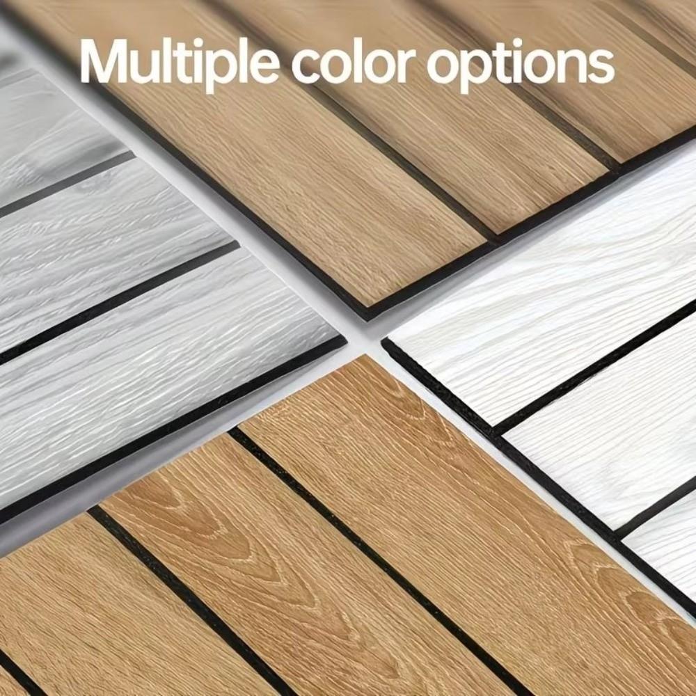 10pcs 30x30cm Wall Decoration Stickers Waterproof Foam Wall Stickers Wood Grain Wallpaper