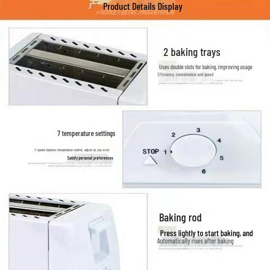 3D Heating Toaster & Sandwich Maker: Automatic Home Breakfast Machine