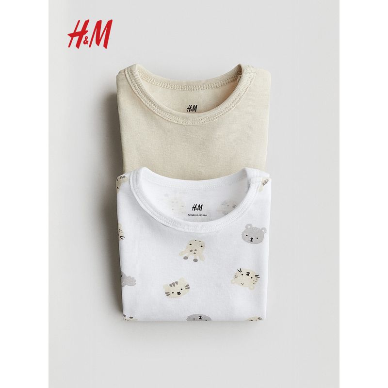 

Детская одежда HM Комбинезоны для малышей 2 штуки Летняя тонкая детская одежда Короткий рукав Мягкий ромпер 1159373 White/Koala 80/48(9-12m)