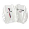 Herren-Trainingsanzug mit Rundhalsausschnitt, lockere Oberteile, New York-Print, Sweatshirt, lässig, vielseitig, Pullover, täglicher Komfort, Joggingkleidung, Streetwear
