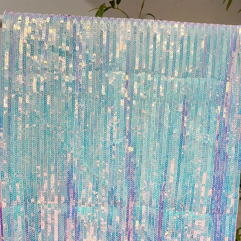 Wide 125cm Lolita Style Embroidered Beaded Chiffon Dress Fabric with Pleats DIY Sewing Women Clothes Skirts Dresses Handmade