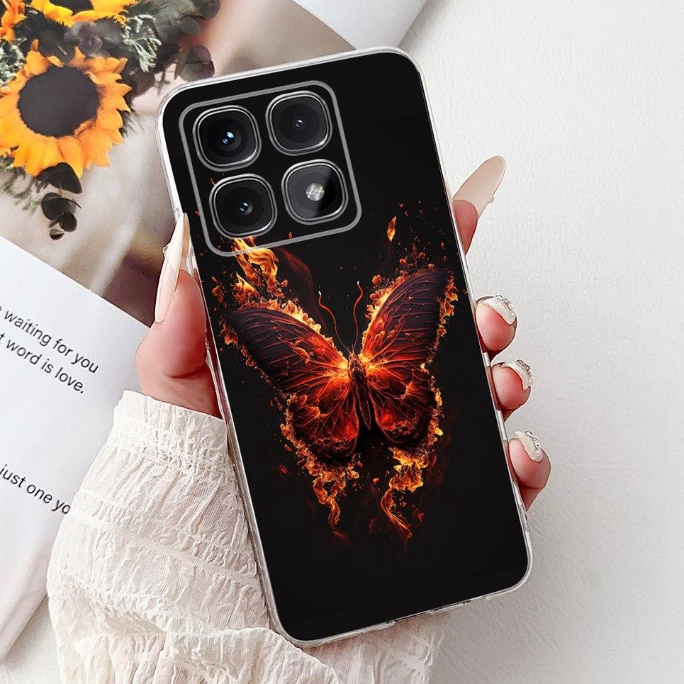 Phone Case For Xiaomi Mi 14T Pro Mi14T Cool Style Tiger Dragon Pattern Clear Soft Silicone TPU Back Cover Xiaomi 14t 5G Coques