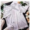 Summer New Korean Mid Length Blingbling Top Short Sleeved T-shirt for Women