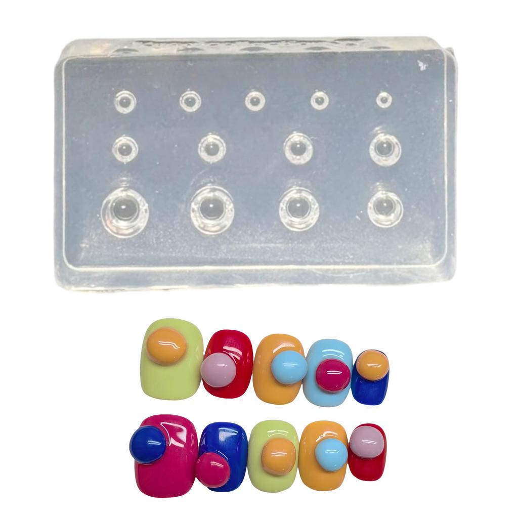 Multipurpose Reusable Silicone Sphere Round Mould Portable for Art Castes Craft and Decorative Fashion Accessories