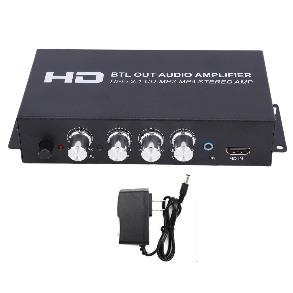 Support HD & AUX Input Stereo Power Amplifier Audio Amplifier System  Home Use