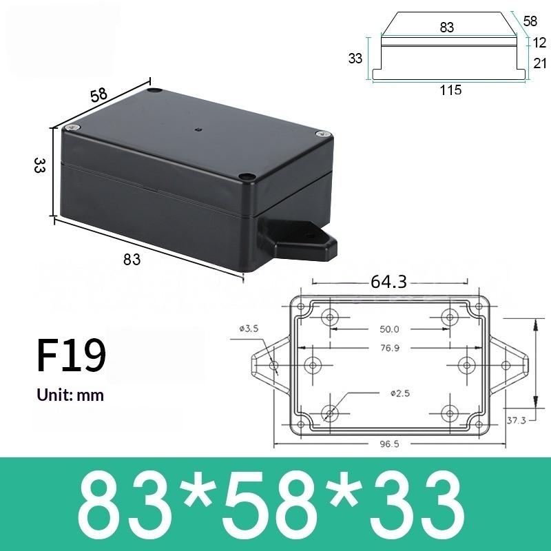 1/3 Stück Kunststoff Elektronik Projekt Instrumentengehäuse Ip65 Wasserdicht Schwarze Anschlussdose Outdoor Behälter Stromgehäuse Werkzeuge