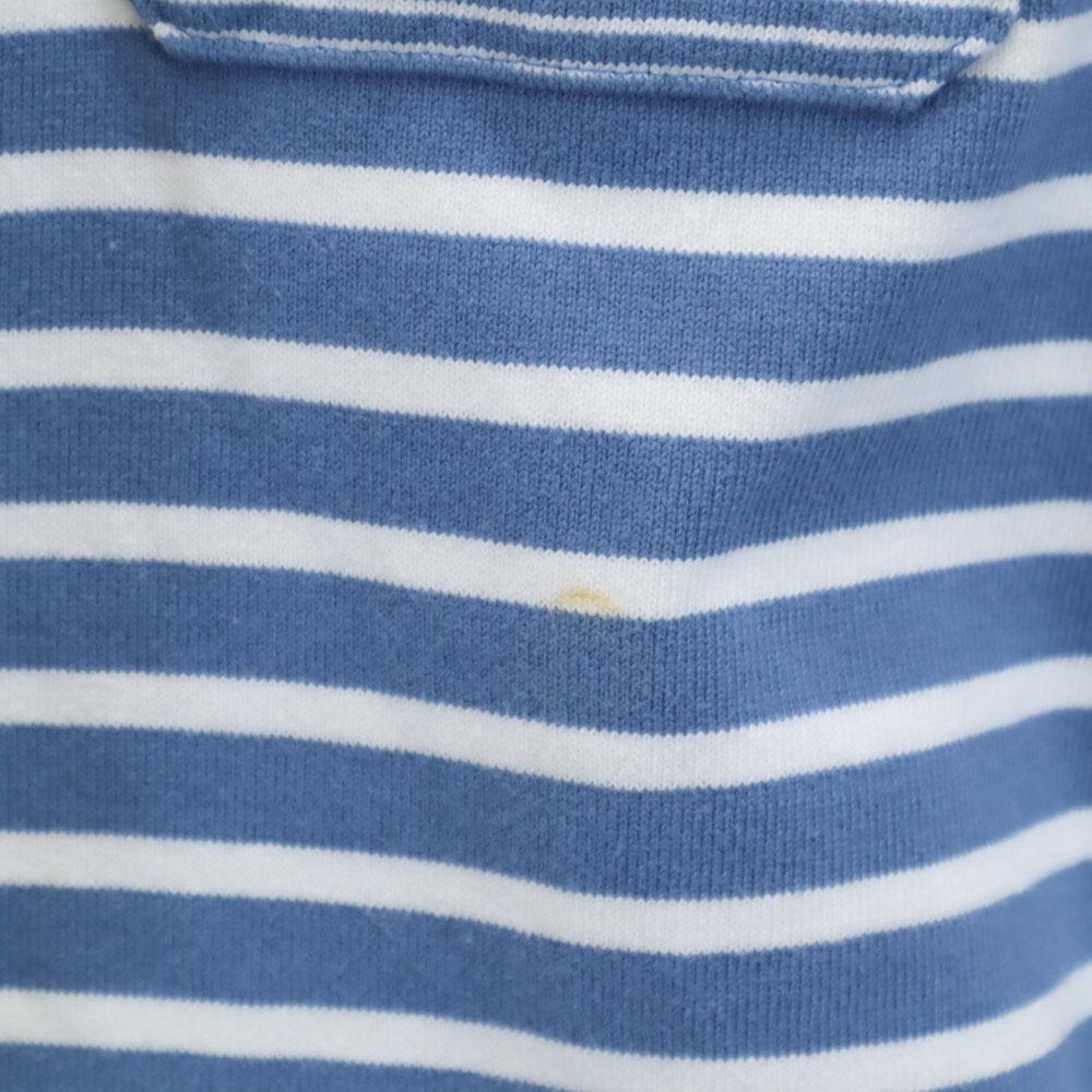 Nigel Cabourn made in Japan Border Pattern Long sleeve Cut 50 blue Men's Used