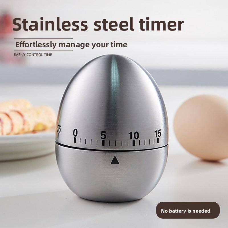 Creative Kitchen Mechanical Timer Egg-Shaped Timer 60 Minutes Student Timer Baking Cooking Reminder
