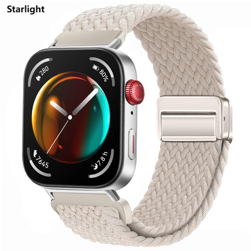 Nylonvevd rem for Huawei Watch Fit 4 4Pro Klokkearmbånd Erstatning for Huawei Watch Fit 4Pro Fit 4 3 Sport Klokkereim Bånd