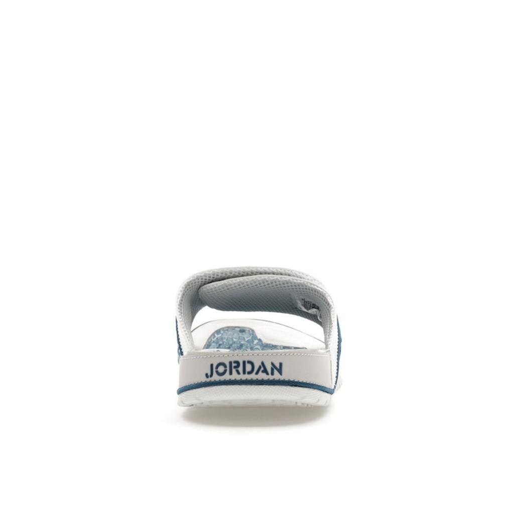 Air Jordan Hydro 4 Retro Slide Industrial Blue Men Sneakers White Off-White Neutral-Grey 532225-141