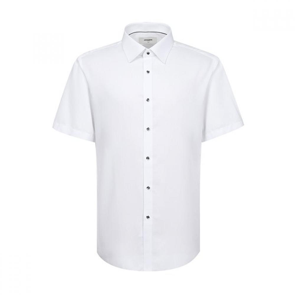 Renoma Ice Pole Diagonal Dobby Slim Short Sleeve Shirt [rousl1320 Wh] 95