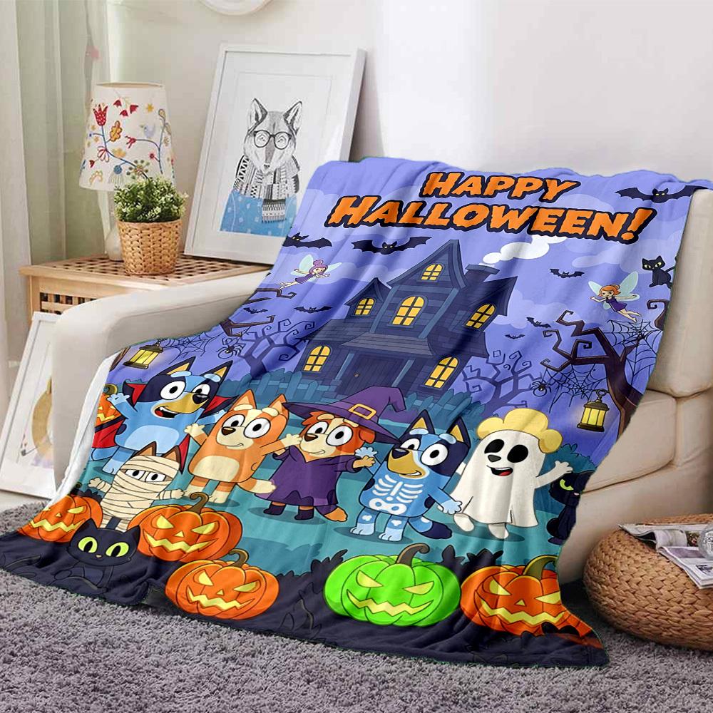 1pc Halloween Happy Soft Warm Throw Blanket Nap Blanket For Couch Sofa Office Bed Camping Travel,Comfortable 80cmx120cm
