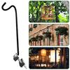 Heavy Duty Bird Feeder Pole Rotatable Planter Hook for Railing Multifunctional Swivel Planter and Feeder Hanger for Patio Garden