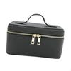 Chic Faux Leather Makeup Bag with Removable Dividers