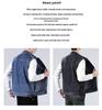 Men's Retro Denim Vest - Loose Fit, Plus Size, Sleeveless, Big Pockets, Spring/Autumn Jacket