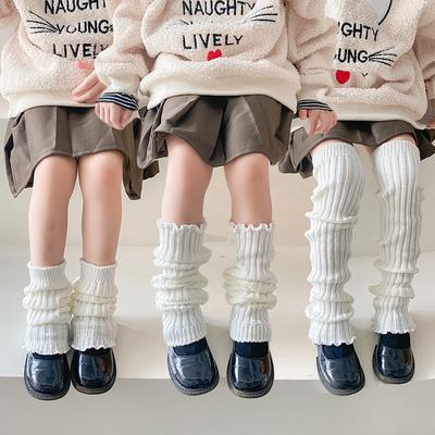Neue Kinder Verdickte Socken, Pilzrand Kinder Winter Warme Dicke Linie Einfarbig Kniestrümpfe