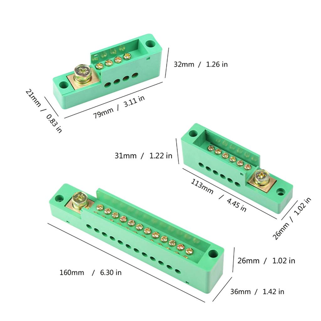 Metering Cabinet Wire Splitter Connector Terminal Block Electrical Junction Box Power Distribution Block Accessories