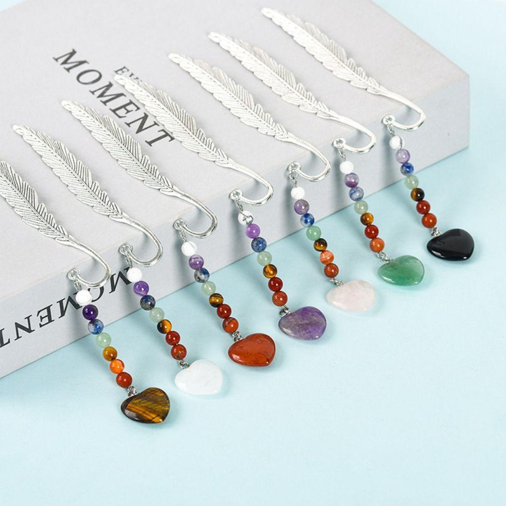 

Book Paginator Healing Stone Bookmark Pagination Mark Pendent Page Mark Stationery G