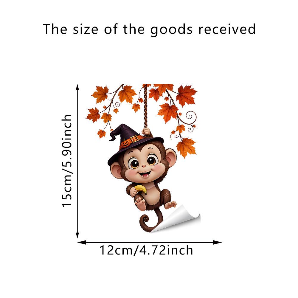 Cartoon Hanging Monkey Switch Sticker Halloween Christmas Socket Outlet Wall Decor