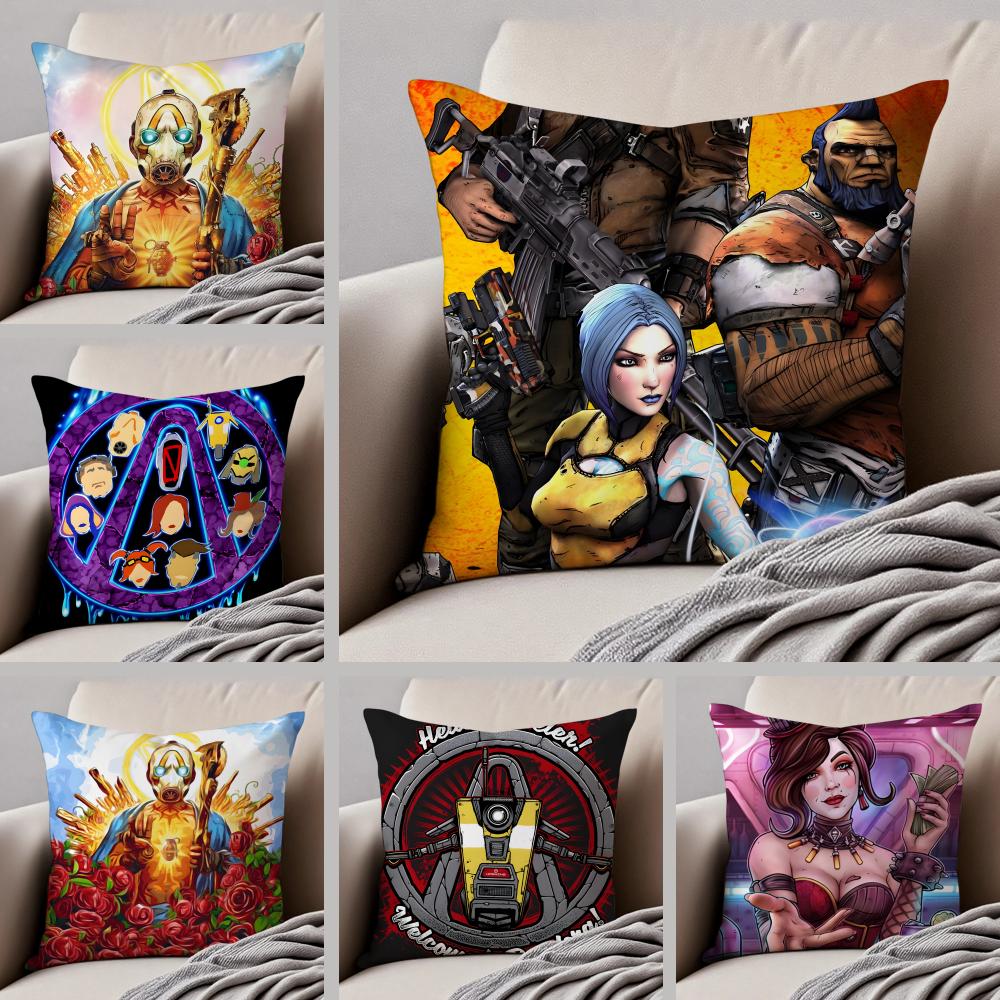 Chaotic and Irreverent BBorderlands Game Cushion Cover Throw Pillow Cover Hidden Button Durable Polyester Chair Cushion