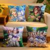 Cushion Cover  Linen  SkinFriendly Soft Decorative Case For Sofa Home Decor Uma Musume Pretty Derby Pillow Cover