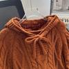 Sweater for Women Winter Cotton Thickened Pullover Warm Knitted Stretchy Long Sleeve Oversize Jumper Sweater Tops
