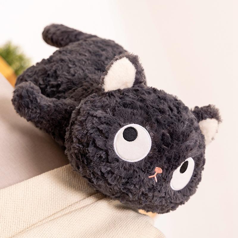 

Lie Lie Black Cat Doll Plush Toy Kitten Doll Children Accompanying Soothing Ragdoll Birthday Gift 55cm（0.4kg）