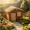 Miniature Tree House Ornament Plastic Tabletop Display Piece for Landscape Dioramas Shelf Styling and Scene Decors
