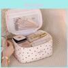 Bolsa de Maquillaje de Viaje de Poliéster con Estampado de Corazones y Almacenamiento Transpirable para Mujer