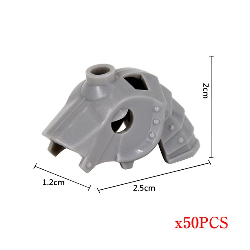 MOC 50 Stück Mittelalter Militär Mittelalter Ritter Kriegspferd Rüstung Pferdeleine Actionfiguren Bausteine Steine Spielzeug Kindergeschenk