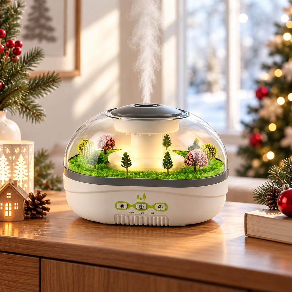 Miniature Aroma Humidifier for Home Desk and Bedroom, Decorative Small Humidifier