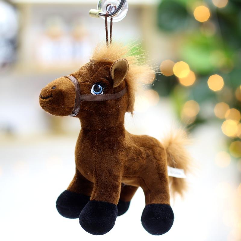 Simulated Horse Plush Toys Creative Year of The Horse Mascot Pendant Doll Home Decoration Zodiac Horse Hanging Decoration