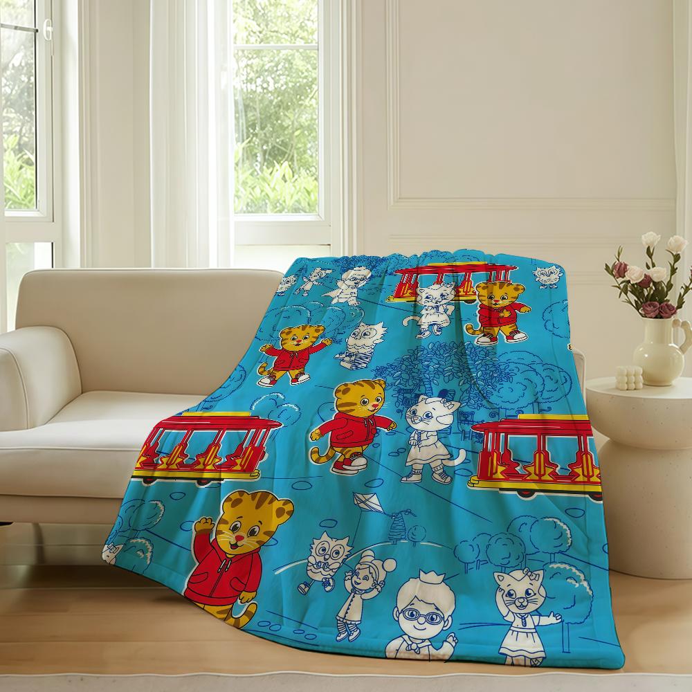 Cartoon Daniel Tiger's Buurt Deken Voor Bank Kantoor Bed Vliegtuig Reizen Slapen Lezen Ontspannen Kamperen Zacht En Warm